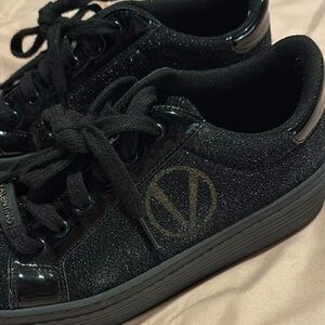 Valentino Glittery Black Sneakers